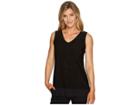 Tribal Travel Pack And Go V-neck Beaded Tank Top (black) Women's Sleeveless