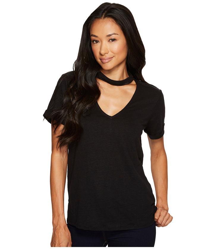 Sanctuary Joanna Choker Tee (black) Women's T Shirt