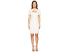 Versace Jeans Couture Short Sleeve Dress W/ Cut Out (white) Women's Dress