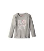 Roxy Kids Love Is Blind Long Sleeve Tee (toddler/little Kids/big Kids) (heritage Heather) Girl's T Shirt