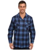 Pendleton L/s Board Shirt (blue/black Ombre) Men's Long Sleeve Button Up