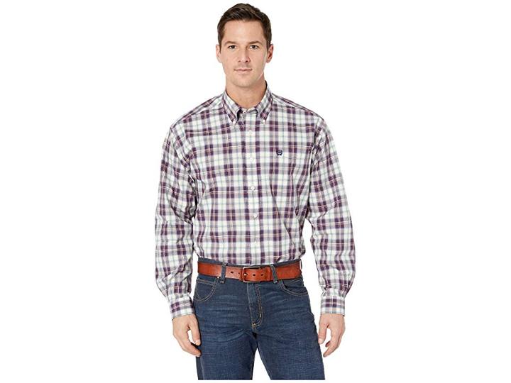 Cinch Long Sleeve Plaid (multicolor 4) Men's Clothing