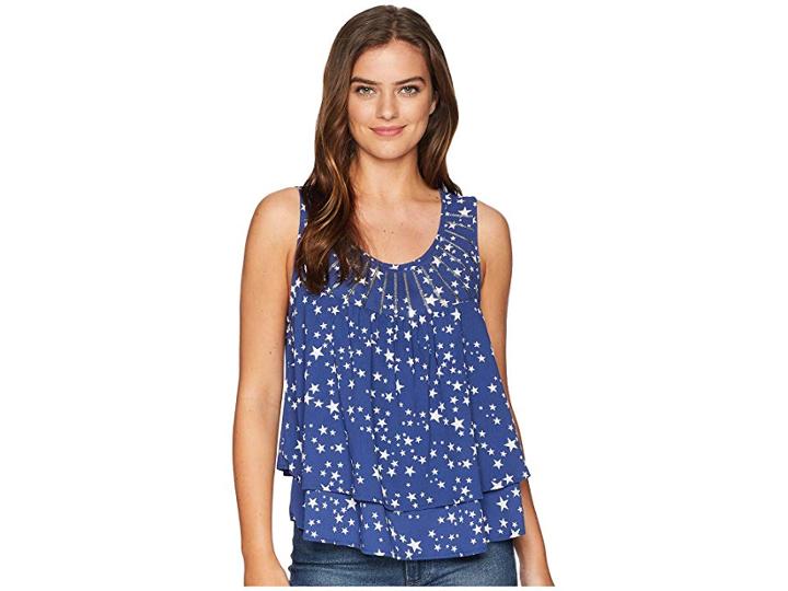 Rock And Roll Cowgirl Tank Top B5-6076 (navy) Women's Sleeveless