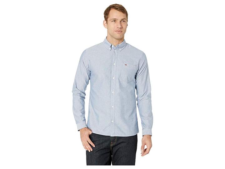 Tommy Jeans Tommy Classics Oxford Shirt (black Iris) Men's Clothing