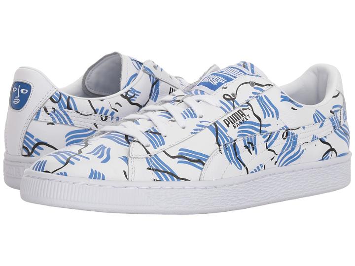 Puma Basket Sm (puma White/puma White) Men's Shoes