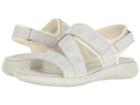 Ecco Soft 5 Cross-strap Sandal (white/white Cow Leather/textile) Women's Sandals