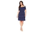 Michael Michael Kors Smocked Multi Tier Dress (true Navy) Women's Dress