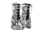 Mcq Side Lace Pembury Bootie (white/black) Women's Boots
