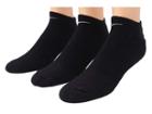 Nike Performance Cotton Moisture Wicking No Show 3-pair Pack (black/white) Men's No Show Socks Shoes