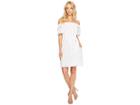 Donna Morgan Off Shoulder Dress With Eyelet Border (white) Women's Dress