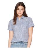 Woolrich Northern Hills Short Sleeve Shirt (bijou Blue) Women's Short Sleeve Button Up