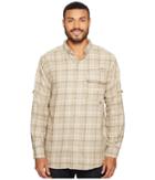 Columbia Sharptail Flannel (fossil Plaid) Men's Long Sleeve Button Up