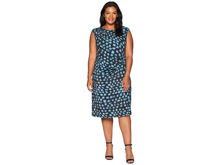 Nic+zoe Plus Size Vivid Twist Dress (seafoam) Women's Dress