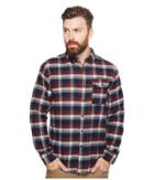 Vissla Central Coast Long Sleeve Flannel (dark Navy) Men's Clothing