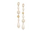 Kate Spade New York Pearls Pearls Pearls Linear Huggies Earrings (cream Multi) Earring