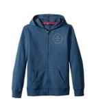 The North Face Kids Logowear Full Zip Hoodie (little Kids/big Kids) (blue Wing Teal Heather) Girl's Sweatshirt