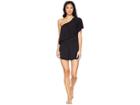 Trina Turk Sunshine One Shoulder Romper Cover-up (black) Women's Swimsuits One Piece