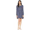 Roxy Highland Escape Woven Smocked Dress (dress Blues Vertical Stripes) Women's Dress