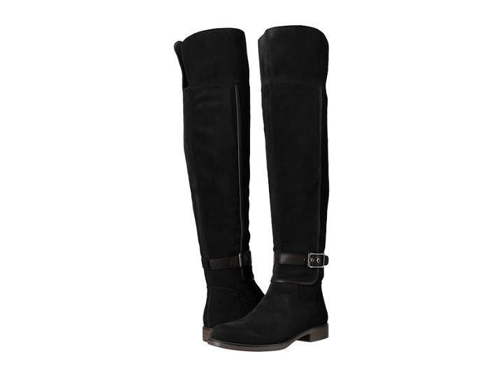 Franco Sarto Crimson (black Suede) Women's Dress Zip Boots