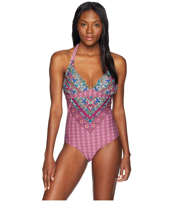 Prana Lahari One Piece (pomegranate Marrakesh) Women's Swimsuits One Piece
