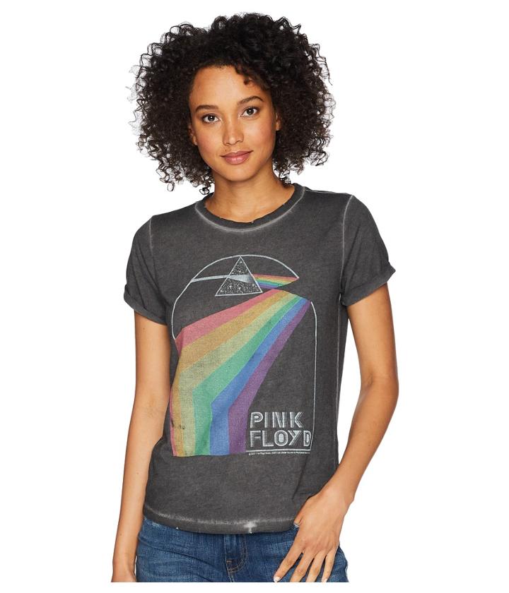 Lucky Brand Pink Floyd Metallic Tee (lucky Black) Women's T Shirt