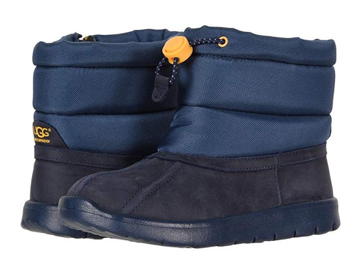 Ugg Kids Puffer Boot Wp (little Kid/big Kid) (navy) Boys Shoes
