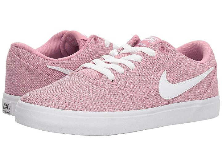Nike Sb Check Solarsoft Canvas Premium (elemental Pink/white/black) Women's Skate Shoes