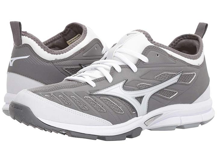 Mizuno Player's Trainer 2 Baseball (grey/white) Boys Shoes