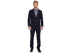 Kenneth Cole Reaction Flatiron Hustle Mini Check 32 Finished Bottom Suit (navy) Men's Suits Sets