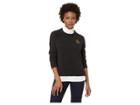 Lauren Ralph Lauren Petite Bullion-patch Layered Shirt (polo Black) Women's Clothing