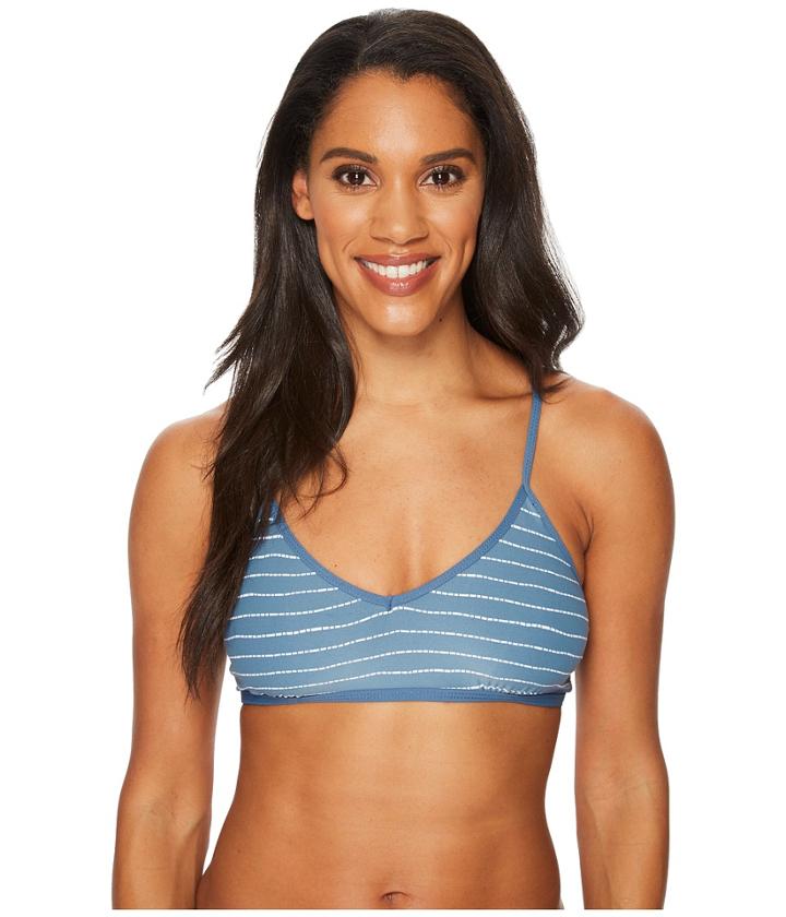 Carve Designs Catalina Bikini Top (water Stripe) Women's Swimwear