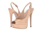 Massimo Matteo Open Toe Sling Platform (crema Patent) High Heels