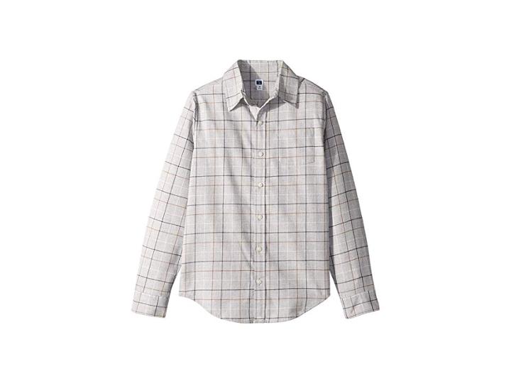 Janie And Jack Long Sleeve Button-up Shirt (toddler/little Kids/big Kids) (gray Plaid Brushed Twill) Boy's Long Sleeve Button Up