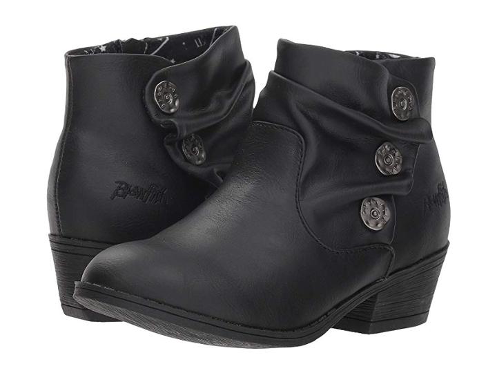 Blowfish Kids Sava-k (little Kid/big Kid) (black Eastwood Pu) Girls Shoes