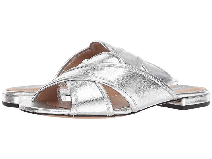 Marc Jacobs Aurora Flat Sandal (silver) Women's Shoes