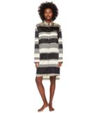 Stella Mccartney Poppy Snoozing Long Shirt (black/cream Stripe) Women's Pajama