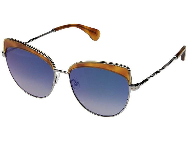 Diff Eyewear Izzy (honey Tortoise/blue) Fashion Sunglasses