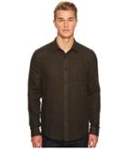 Vince Double Face Long Sleeve Button Down (heather Underwood) Men's Clothing