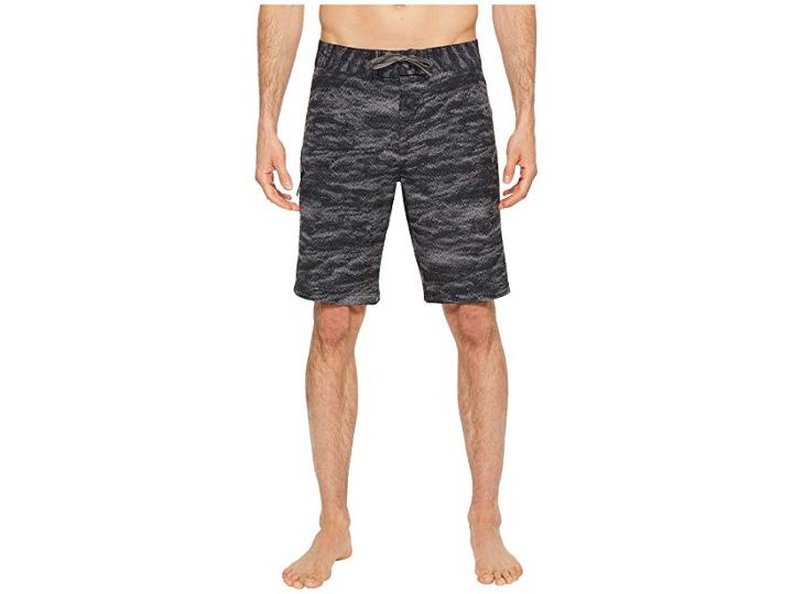 Under Armour Ua Reblek Printed Boardshorts (black Stealth/gray Graphite) Men's Swimwear