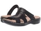 Clarks Leisa Emily (black Leather/textile Combo) Women's Sandals