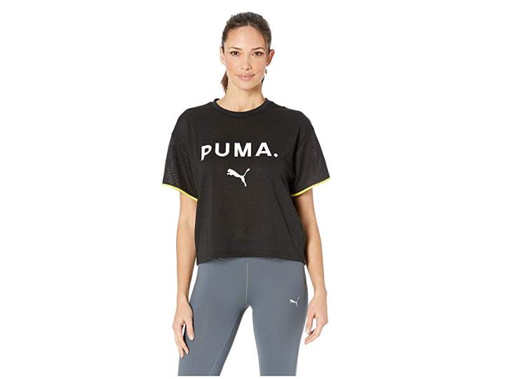 Puma Chase Mesh Tee (puma Black) Women's T Shirt