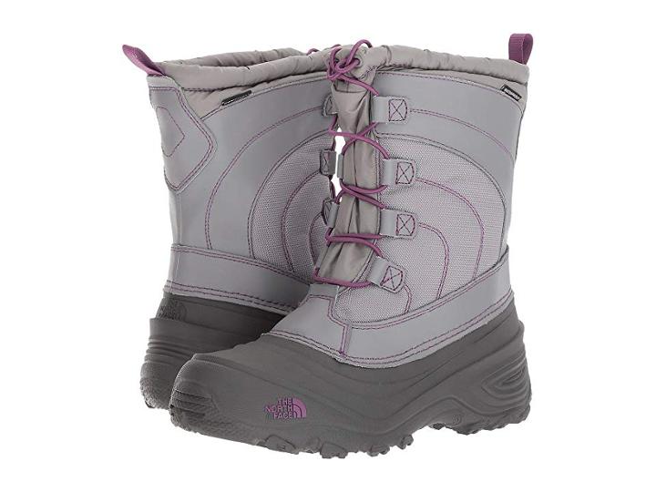 The North Face Kids Alpenglow Iv (toddler/little Kid/big Kid) (frost Grey/wood Violet) Girls Shoes