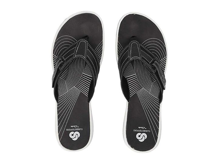 Clarks Brinkley Reef Boxed (black Synthetic) Women's Sandals