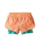 Adidas Kids Club Trend Shorts (little Kids/big Kids) (sun Glow/green Glow) Girl's Shorts