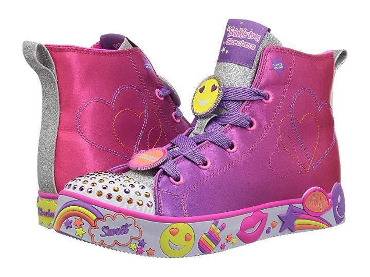 Skechers Kids Twinkle Toes: Happy Lights (little Kid/big Kid) (hot Pink/purple) Girl's Shoes