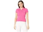 U.s. Polo Assn. Solid Pique Polo Shirt (watermelon Beach/fresh White) Women's Clothing