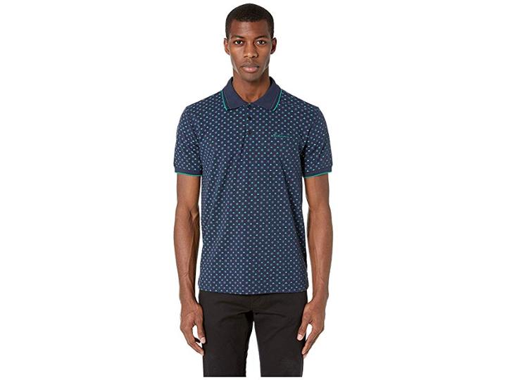 Ben Sherman Arrow Print Pique Polo (dark Navy) Men's Clothing