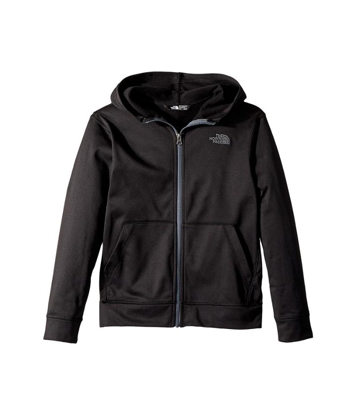 The North Face Kids Tech Glacier Full Zip Hoodie (little Kids/big Kids) (tnf Black/turbulence Grey) Boy's Sweatshirt