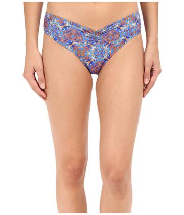 Saha Urania Basic Bikini Bottom (blue/orange Mosaic) Women's Swimwear