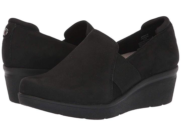 Anne Klein Invite Flat (black Nubuck) Women's Flat Shoes